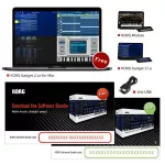 Korg® Microkey Air 37 Dumb Key Board 37 Key per Bluetooth gets Bluetooth Midi Keyboard Controller + free USB cable & 1 year sounded audio editing program.
