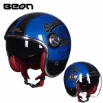 BEON Official Store Beon B-108A 3/4 เปิดหมวกนิรภัยCasque Moto Visage Ouvert Vintage MotoรีไซเคิลCasco Capaceteสกู๊ตเตอร์