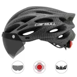 Cairbull 3เลนส์หมวกกันน็อคขี่จักรยานจักรยานไฟท้ายจักรยาน In-Mold MTB ความปลอดภัยกลางแจ้ง Ricing หมวกกันน็อกที่ถอดออกได้ Visor แว่นตา