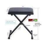 Send every day/thick seat, comfortable to sit, keyboard chair, Q-90 chair, piano chair, foldable cushion, MOON GRIN, X-Legs, Adjustable ...