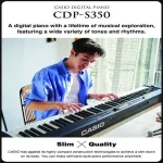 CASIO Digital Piano Model CDP-S350 with a stand and chair