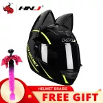 NITRINOS รถจักรยานยนต์หมวกกันน็อก Full Face Casco Moto Breathable Motocross หมวกกันน็อกติดหูแมวคล่องตัวหมวกกันน็อคสำหรับผู้หญิง
