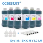 6x500ml Refill Dye In L210 L392 L396 L800 L805 STYLUS 1390 1400 1410 1500W Printer Repent Dye in For for