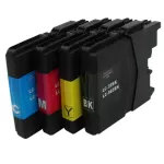 Brother Ink Cartridge, 4 authentic ink cartridges, model LC-39 BK, C, M, Y
