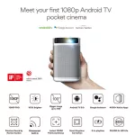 [Ready to deliver] The XGIMI MOGO Pro projector, 1080p, smart TV projector, DLP, Mini Projector, Android TV, Smart, Projector With a built -in speaker in Harman Kardon