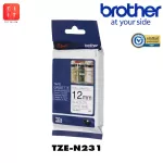 TZE-N231 เทปพิมพ์อักษร TZE-N231 12มม. สีดำพื้นขาว Brother