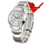 Veladeedee นาฬิกา  Casio Standard นาฬิกาข้อมือ  แสดงวันที่และสัปดาห์ ตัวเรือนและสายทำจาก stainless แท้ รุ่น MTP-1229D-7AVDF
