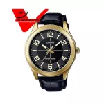 Veladeedee Casio Standard Watch MTP-VX01GL-7B White leather strap MTP-VX01GL-1B Black face, leather strap, MTP-VX01G-9B, Gold Page