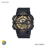 นาฬิกาข้อมือ Casio Standard men ระบบผสมอะนาล็อก-ดิจิตอล AEQ-110BW AEQ-110W series รุ่น AEQ-110BW-9A AEQ-110BW-9A