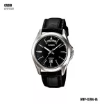 Casio Standard นาฬิกาข้อมือผู้ชาย สีเงิน สายหนัง รุ่น MTP-1370 MTP-1370L MTP-1370L-1A MTP-1370L-7A