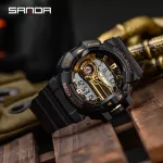 Sanda original man, new sports watches, luxury men, men's fashion, waterproof brand, countdown, LED watch, outdoor swimming, multinity, men's watches for men