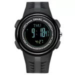 นาฬิกาข้อมือผู้ชาย SMAEL เข็มทิศและแสดงเวลาโลกนาฬิกาดิจิตอล 8021