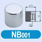 PARAMOUNT, Black NB001BK, Bushing Type Guitar Knob