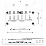 PARAMOUNT TREMOLO BN007CR electric guitar bridge - Electric Guitar Bridge