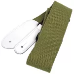 PARAMOUNT, airy guitar strap / good electric guitar sash, JG29, Olive green clips / white leather ends