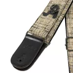 Alice, guitar strap, cotton material, 5 cm wide, with hanging rings With brown guitar tie, model A040-A2 + free Pig ** with a built-in guitar pier