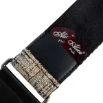 Alice, guitar strap, cotton material, 5 cm wide, with hanging rings With brown guitar tie, model A040-A2 + free Pig ** with a built-in guitar pier