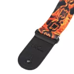 Alice guitar sash Polyester material, 5 cm wide, artificial leather With a rope tied the guitar head Rock fire chain pattern, model A040-D2 + free guitar