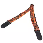 Alice guitar sash Polyester material, 5 cm wide, artificial leather With a rope tied the guitar head Rock fire chain pattern, model A040-D2 + free guitar