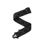 D'Addario® Auto Lock Padded Strap, Black Diamond Padded guitar strap, soft, 2 inch automatic pin lock system // Made in Canada