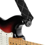 D'Addario® Auto Lock Padded Strap, Black Diamond Padded guitar strap, soft, 2 inch automatic pin lock system // Made in Canada