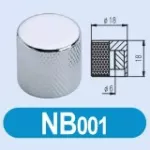 Paramount® NB001CR Tone & Volume button, Chrome color, Bushing Type Guitar Knob