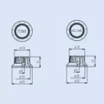 PARAMOUNT KPV14V Volume button, Electric guitar Strat, ivory color, guitar button, Volume Knob