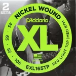 D'Addario® EXL165TP, 4 guitar lines, Hybrid cables, nickel pack, 100% genuine Custom Light, 45-105 ** Made in USA **