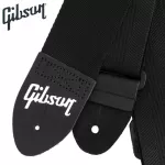GIBSON® สายสะพายกีตาร์โปร่ง / สายสะพายกีตาร์ไฟฟ้า กว้าง 2" ของแท้ รุ่น Regular Style Jet Black สีดำ ** Made in USA **