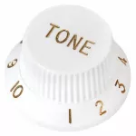 PARAMOUNT TONE button and Volume button, Strat Guitar, model KPTV15WH-S1, Tone Knob, Volume Knob