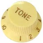 PARAMOUNT TONE button and Volume button, Strat Guitar, model KPTV14V-S1 ivory color Tone Knob, Volume Knob