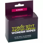 ERNIE BALL® Cleaning the Guitar / Guitar Watch Wonder Wipes String Cleaner 6 PACK