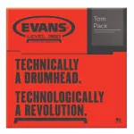 Evans ™ Set 10 "/12"/16 "2 layers of clear oil model ETP-G2CLR-R G2 Clear Tom Pack-Rock ** Made in USA **