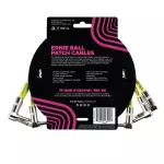 ERNIE Ball®, an effect / jack cable connector, 30 cm long effects, bend / bend 1 pack with 3 lines << 1FT Patch Cable >>