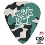Ernie Ball® Camouflage Pick ปิ๊กกีตาร์ ลายทหาร Medium 0.72 mm ** Made in USA **