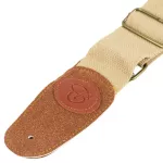 Alice Guitar Strap, guitar strap, cotton, artificial leather With a guitar head tie model A040-S01 White + free guitar