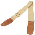 Alice Guitar Strap, guitar strap, cotton, artificial leather With a guitar head tie model A040-S01 White + free guitar