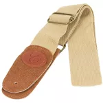 Alice Guitar Strap, guitar strap, cotton, artificial leather With a guitar head tie model A040-S01 White + free guitar