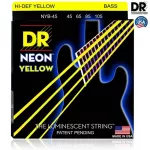 DR Strings Nyb-45, 4 guitar lines, yellow coating, glow, Medium, 45/105 ** Made in U.S.A. **