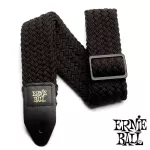 ERNIE BALL® POLYSPUN Guitar Shoulder Strap The material is soft, thick, similar to cotton, length 41 ''-72 ''. Can be used with all types of guitars. Black ** Made in USA **