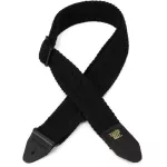 ERNIE BALL® POLYSPUN Guitar Shoulder Strap The material is soft, thick, similar to cotton, length 41 ''-72 ''. Can be used with all types of guitars. Black ** Made in USA **