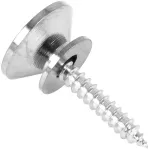 Paramount He-009, 2 guitar strap pins, metal head, 15 mm. Guitar Strap buton ** 1 pack with 2 pieces **