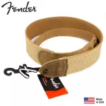 Fender® Strap Deluxe Tweed Electric guitar strap / Guitar strap / Stocky guitar strap, 2 inches wide, genuine leather, fender logo