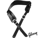 GIBSON® Slingshot Strap Black สายสะพายกีตาร์ไฟฟ้า / สายสะพายกีตาร์โปร่ง / สายสะพายกีตาร์เบส หนังแท้ กว้าง 2.75 นิ้ว นุ่มสบายไหล่