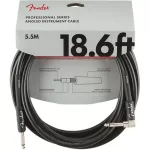 Fender® 5.5 meter jackpot line/Genuine PRO Series 5.5M/18.6FT Instrument Cable/Straight -ngled, Gui