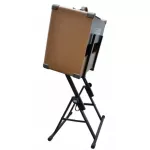 On Stage® RS7000, a high-amp amp stand, adjustable height 43-60 cm. Tiltback Amp Stand