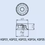 Paramount® KSP25WH ปุ่ม Tone&Volume กีตาร์ไฟฟ้าทรง Les Paul สีขาว Tone&Volume Knob for Les Paul Guitars