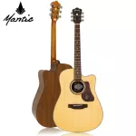 Mantic AG-370C, airy guitar, 40 inches, Dreadnough shape, concave neck, spruce/mahogany coated + free bag & tuner & ko