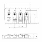 PARAMOUNT 4 BB001CR 4-String Bass Bridge