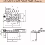 PARAMOUNT TREMOLO FLOYD ROSE SINGLE -LOCK BL004BK system - Floyd Rose Tremolo Bridge